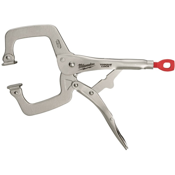 Затискач-струбцина тип С Torque Lock MILWAUKEE, 100х100мм (шарнірні губки), 280мм Затискач-струбцина тип С Torque Lock MILWAUKEE, 100х100мм (шарнірні губки), 280мм