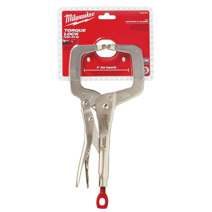 Затискач-струбцина тип С Torque Lock MILWAUKEE, 90х90мм (нерухомі губки), 280мм Затискач-струбцина тип С Torque Lock MILWAUKEE, 90х90мм (нерухомі губки), 280мм