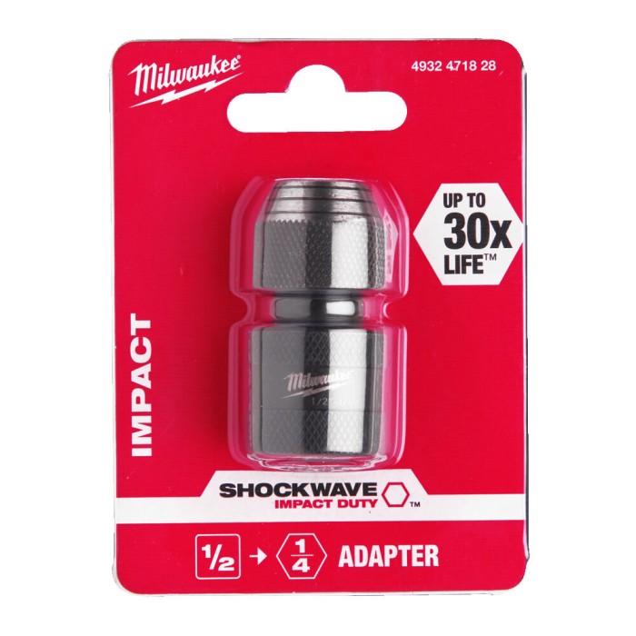 Перехідник ударний ShW MILWAUKEE, з квадрата 1/2'' на 1/4'' Hex Перехідник ударний ShW MILWAUKEE, з квадрата 1/2'' на 1/4'' Hex