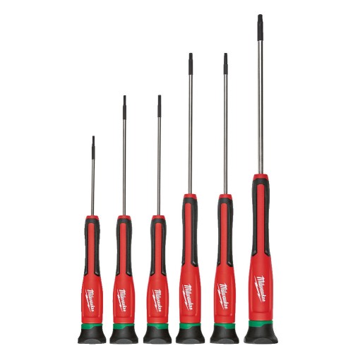 Набір викруток Torx MILWAUKEE для точних робіт, (6шт) трикотажний чохол на блискавці
