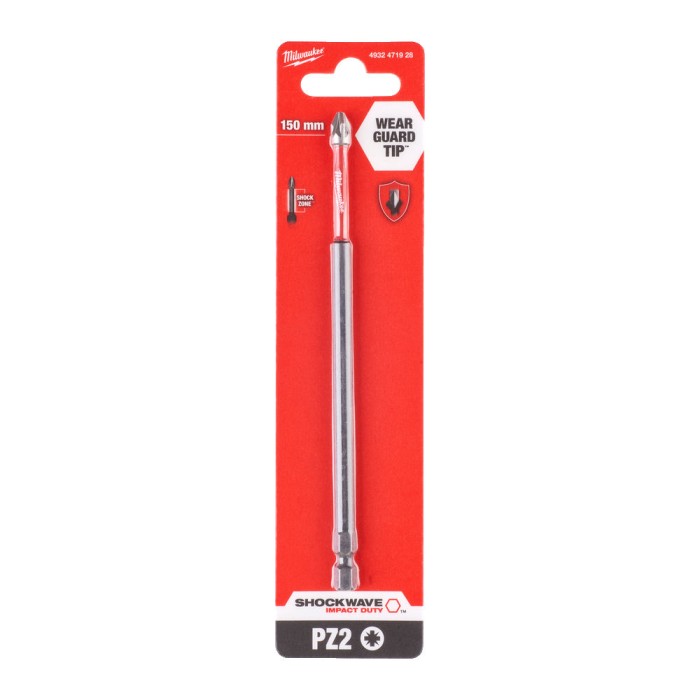 Біта SHOCKWAVE MILWAUKEE, PZ2, 150мм Біта SHOCKWAVE MILWAUKEE, PZ2, 150мм