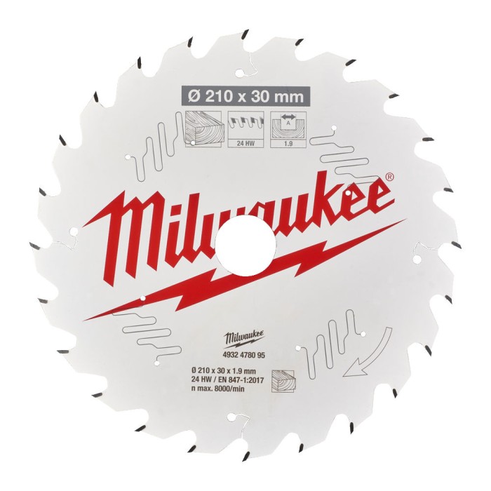 Диск пиляльний по дереву PFTE MILWAUKEE, діаметр 210х30х1,9 мм, 24 зуб. Диск пиляльний по дереву PFTE MILWAUKEE, діаметр 210х30х1,9 мм, 24 зуб.