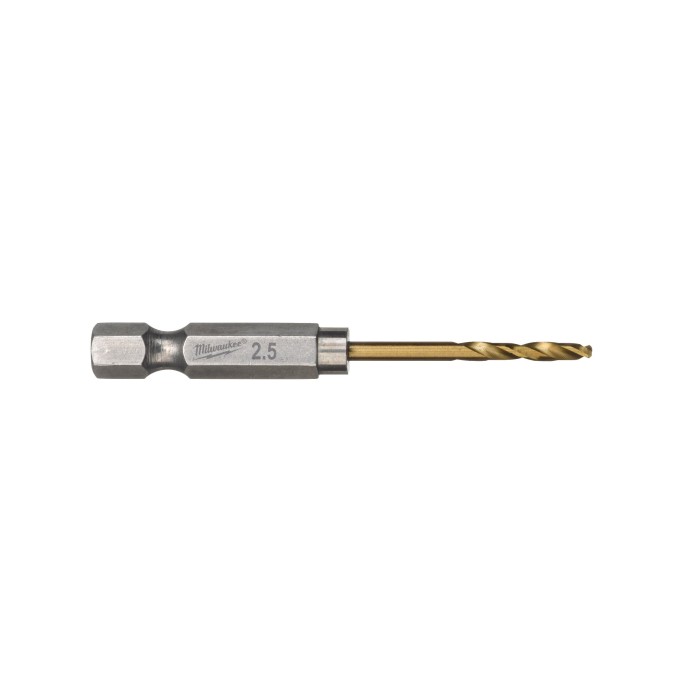 Свердло по металу RedHEX SHOCKWAVE HSS-TiN MILWAUKEE, діаметр 2,5х62х19мм, (10шт), пластикова коробка Свердло по металу RedHEX SHOCKWAVE HSS-TiN MILWAUKEE, діаметр 2,5х62х19мм, (10шт), пластикова коробка