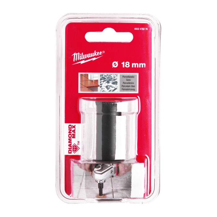 Коронка алмазна Diamond Max MILWAUKEE M14, діаметр 18мм (сухе свердління) Коронка алмазна Diamond Max MILWAUKEE M14, діаметр 18мм (сухе свердління)