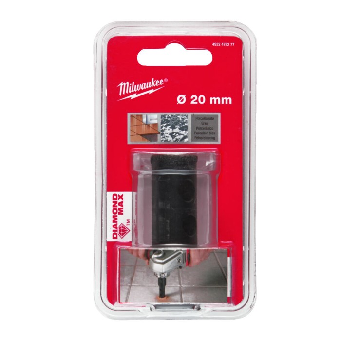 Коронка алмазна Diamond Max MILWAUKEE M14, діаметр 20мм (сухе свердління) Коронка алмазна Diamond Max MILWAUKEE M14, діаметр 20мм (сухе свердління)