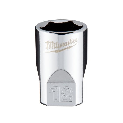 Головка торцева хромована 1/4'' 6гр. MILWAUKEE, 12мм
