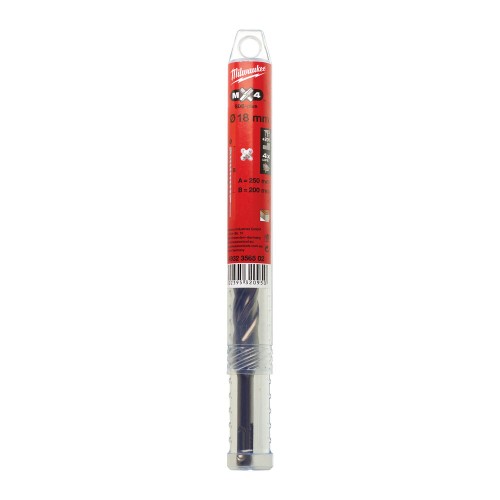 Бур SDS-PLUS MX4 MILWAUKEE, діаметр 18,0х200х150мм