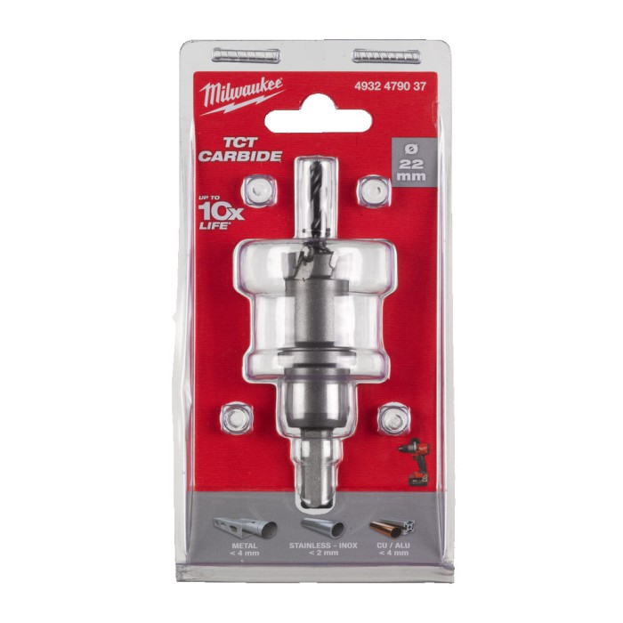 Коронка Holesaw TCT MILWAUKEE, для сталі/нержавіючої сталі, діаметр 22мм Коронка Holesaw TCT MILWAUKEE, для сталі/нержавіючої сталі, діаметр 22мм