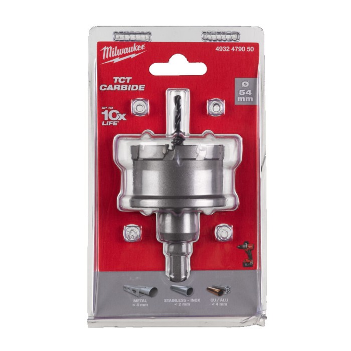 Коронка Holesaw TCT MILWAUKEE, для сталі/нержавіючої сталі, діаметр 54мм Коронка Holesaw TCT MILWAUKEE, для сталі/нержавіючої сталі, діаметр 54мм