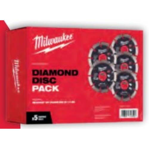 Диск алмазний MILWAUKEE, DU 115 PROMO, діаметр 115мм (5шт)
