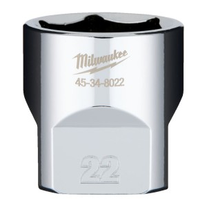 Головка торцева хромована 3/8'' 6гр. MILWAUKEE, 22мм