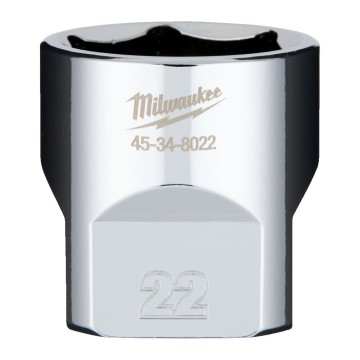 Головка торцева хромована 3/8'' 6гр. MILWAUKEE, 22мм
