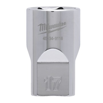 Головка торцева хромована 1/2'' 6гр. MILWAUKEE, 17мм