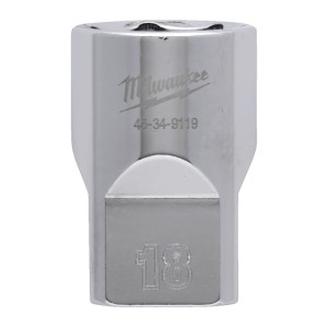 Головка торцева хромована 1/2'' 6гр. MILWAUKEE, 18мм