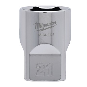 Головка торцева хромована 1/2'' 6гр. MILWAUKEE, 21мм