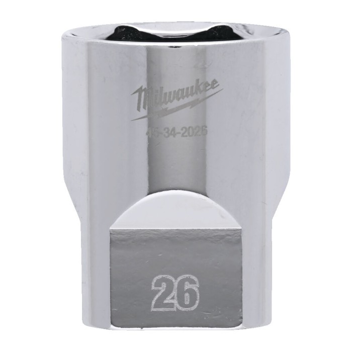 Головка торцева хромована 1/2'' 6гр. MILWAUKEE, 26мм Головка торцева хромована 1/2'' 6гр. MILWAUKEE, 26мм