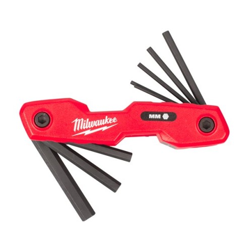 Набір ключів шестигранних метричних складних HEX MILWAUKEE, (1,5/2/2,5/3/ 4/5/6/8мм) (8шт)