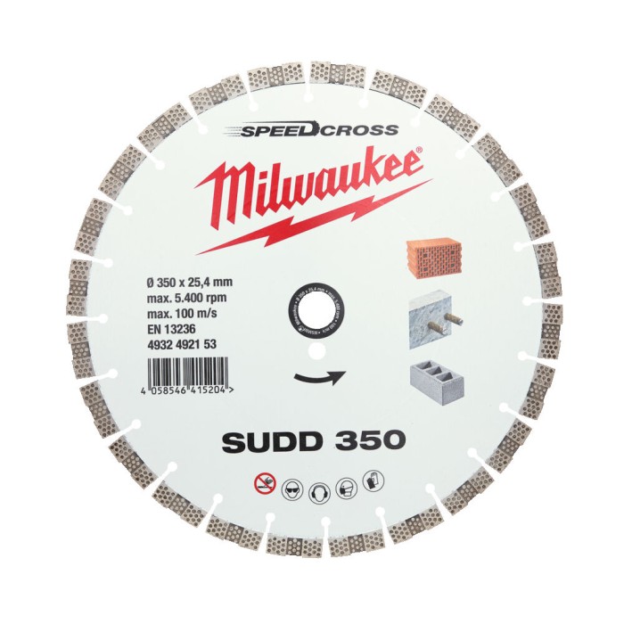 Диск алмазний Speedcross MILWAUKEE SUDD 350, діаметр 350мм (залізобетон, цегла) Диск алмазний Speedcross MILWAUKEE SUDD 350, діаметр 350мм (залізобетон, цегла)