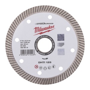 Диск алмазний Speedcross MILWAUKEE DHTI 125, діаметр 125мм (керамічна плитка/чистий різ)