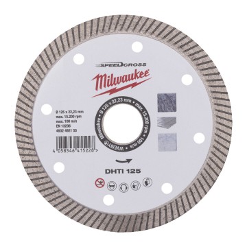 Диск алмазний Speedcross MILWAUKEE DHTI 125, діаметр 125мм (керамічна плитка/чистий різ)