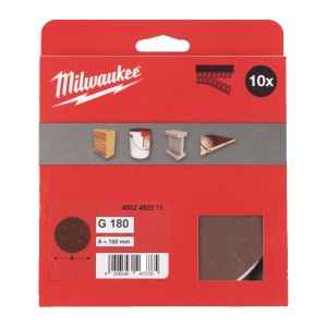 Папір шліфувальний MILWAUKEE діаметр 150мм/6 HL, зерно120, (10шт)