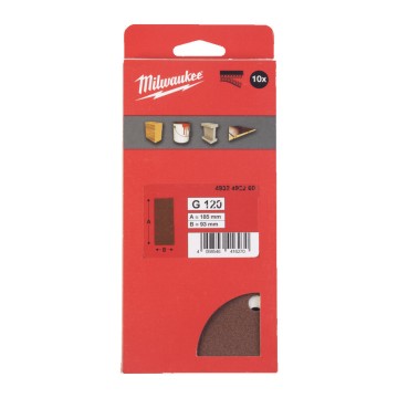 Папір шліфувальний MILWAUKEE, 93x185мм HL, зерно 120, (10шт)