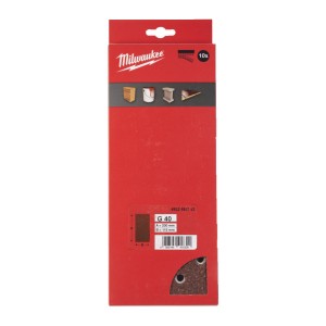 Папір шліфувальний MILWAUKEE, 115x230мм HL, зерно 40, (10шт)