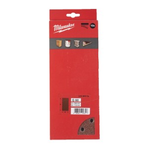 Папір шліфувальний MILWAUKEE, 115x230мм HL, зерно 60, (10шт)