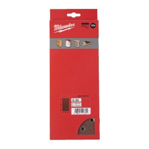 Папір шліфувальний MILWAUKEE, 115x230мм HL, зерно 80, (10шт)