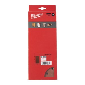 Папір шліфувальний MILWAUKEE, 115x230мм HL, зерно 240, (10шт)
