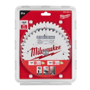 Набір дисків пиляльних MILWAUKEE, діаметр 165х20х40зуб. (2шт 4932492433)