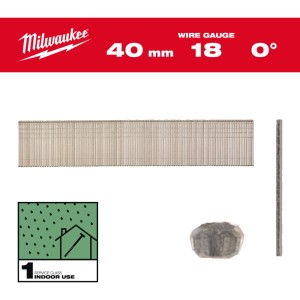Цвяхи оцинковані вкриті смолою з Т-образною головкою MILWAUKEE, 18G/0 градусів/40мм, (5000шт)