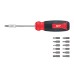 Викрутка зі змінними вставками 14-в-1 (PH/PZ/SL/TX/HEX) MILWAUKEE (PH1 / PH2 / PZ1 / PZ2 / T10 / T15 / T20 / T25 / Hex 3 / Hex 4