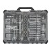 Набір головок торцевих хромованих 1/2''+ 1/4'' PACKOUT MILWAUKEE з тріскачкою (63шт) (арт.4932493804,арт. 4932493477) пластикови