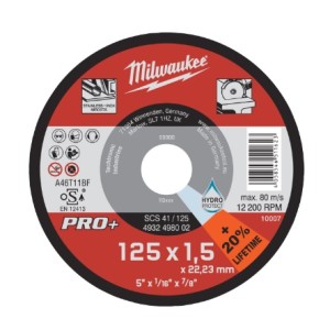 Диск відрізний по металу MILWAUKEE, SCS 41/125х1,5 PRO+, діаметр 125мм