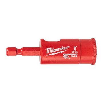 Коронка алмазна Diamond Plus/Max MILWAUKEE, діаметр 20,0мм (1/4'' Hex) (свердління з водою)