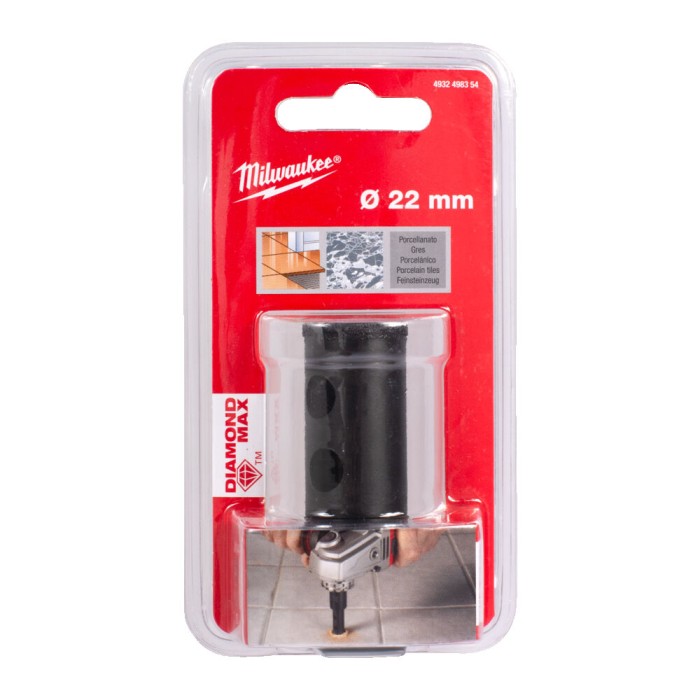 Коронка алмазна Diamond Max MILWAUKEE M14, діаметр 22мм (сухе свердління) Коронка алмазна Diamond Max MILWAUKEE M14, діаметр 22мм (сухе свердління)