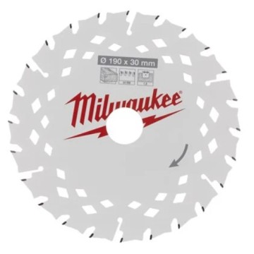 Диск пиляльний по дереву PFTE MILWAUKEE, діаметр 190х30х1,8мм, 24 зуб.