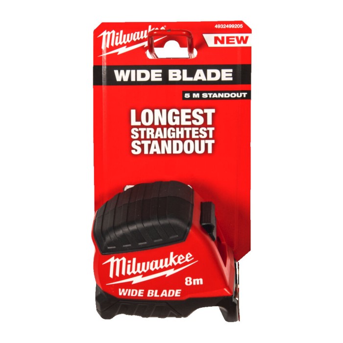 Рулетка WIDE BLADE MILWAUKEE (Gen2), 8м (35мм) Рулетка WIDE BLADE MILWAUKEE (Gen2), 8м (35мм)