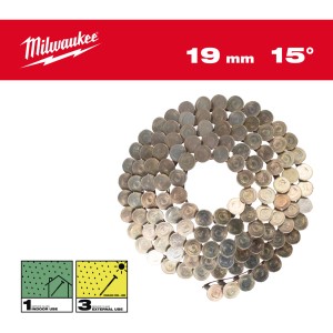 Цвяхи в котушці MILWAUKEE, з круглою головкою, 15 /3.05 x 19мм / RS (2880шт)