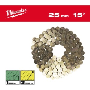 Цвяхи з нержавіки з круглою головкою в котушці MILWAUKEE, 3,05х10,5мм/15 градусів/25мм, (2160шт)