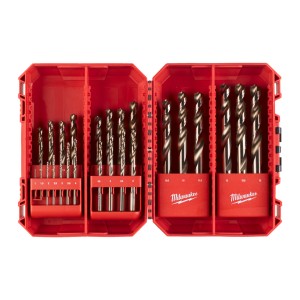 Набір свердел по металу кобальтових HSS-Co MILWAUKEE Set CB, DIN338, (діаметри 1/1.5/2/ 2.5/3/ 3.5/4/4.5/5/ 5.5/6/6.5/ 7/7.5/8/