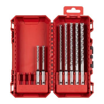 Набір бурів SDS-PLUS MX4 PACKOUT MILWAUKEE, (діаметри 5,5/5/ 5,5/6/8/10 мм) Set 2, (7 шт), пластиковий кейс