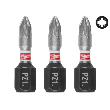 Біта SHOCKWAVE MILWAUKEE, PZ1, 25мм, (3шт)
