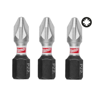 Біта SHOCKWAVE MILWAUKEE, PZ2, 25мм, (3шт)