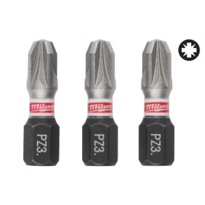 Біта SHOCKWAVE MILWAUKEE, PZ3, 25мм, (3шт)