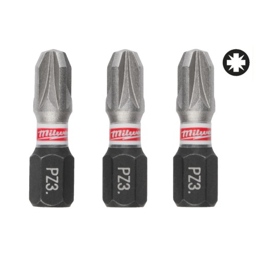 Біта SHOCKWAVE MILWAUKEE, PZ3, 25мм, (3шт)