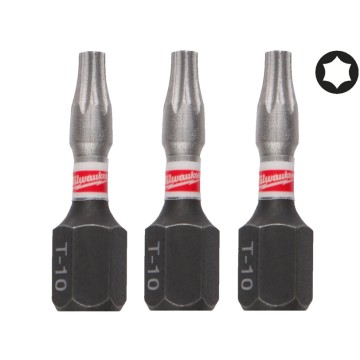 Біта SHOCKWAVE MILWAUKEE, TX10, 25мм, (3шт)