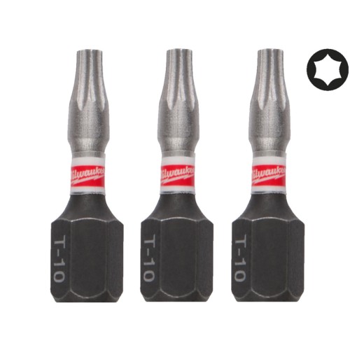 Біта SHOCKWAVE MILWAUKEE, TX10, 25мм, (3шт)