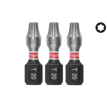 Біта SHOCKWAVE MILWAUKEE, TX20, 25мм, (3шт)